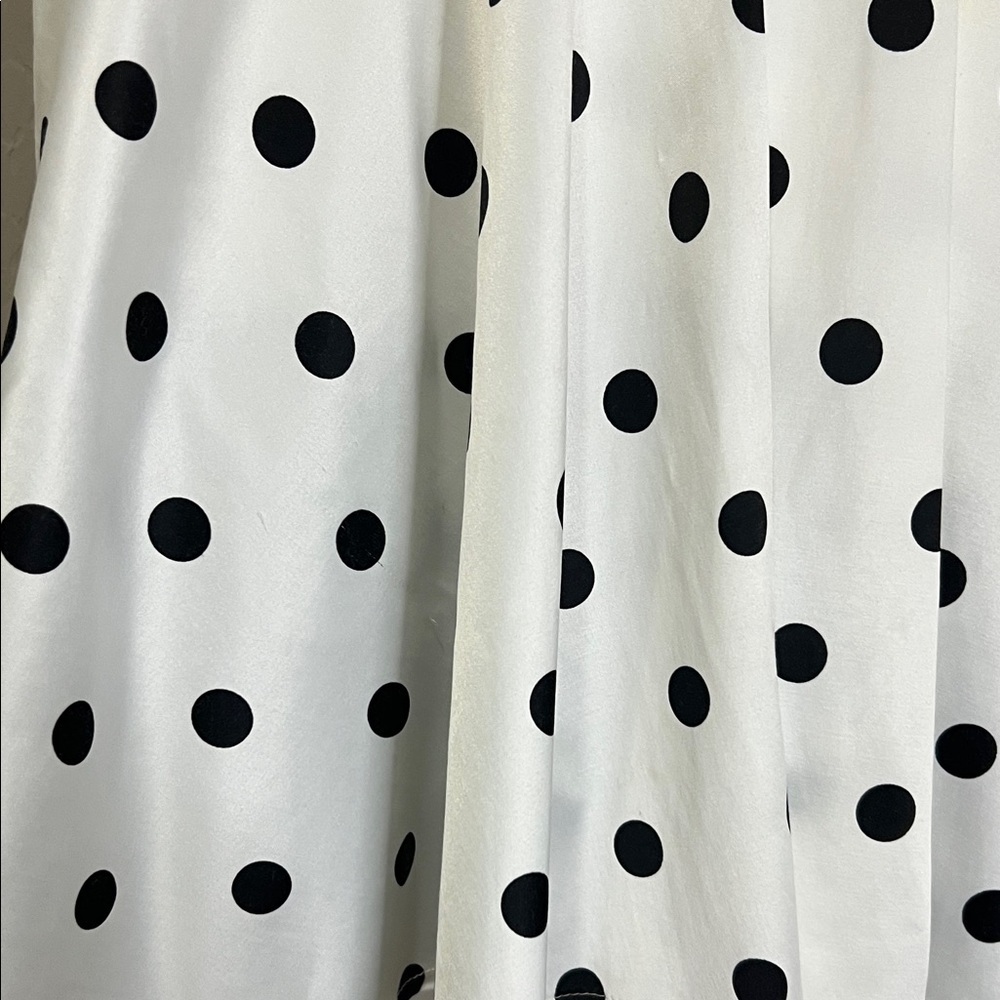 Formal Dress Black Sequin Top White Polka Dot Skater Skirt Hoco Two Piece Party - Picture 4 of 16